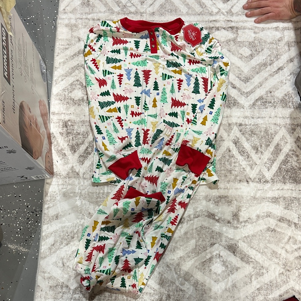Holiday time Christmas pajamas, adult size medium (8-10) new with tags